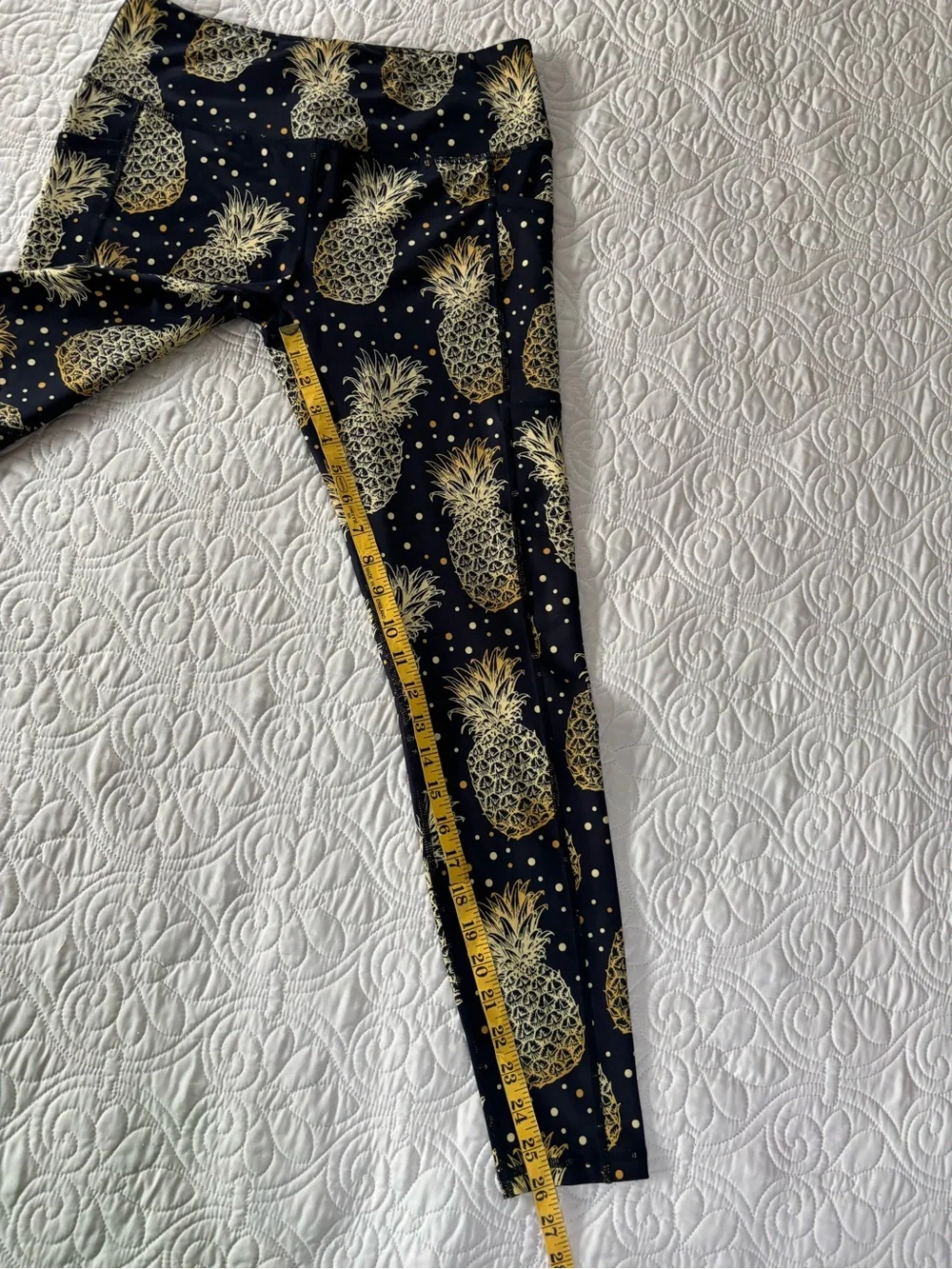 Constantly Varied Gear Women's Leggings - Black with Gold Pineapples